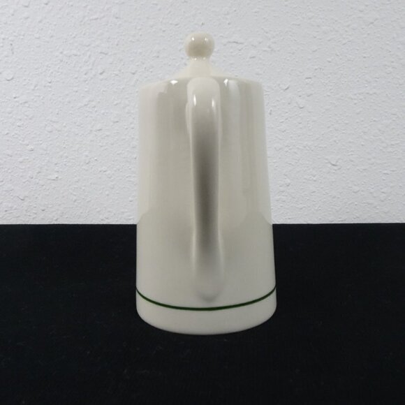Vintage Mayer Coffee Tea Hot Water Pot Restaurant Individual Serving Green Band - Picture 2 of 9